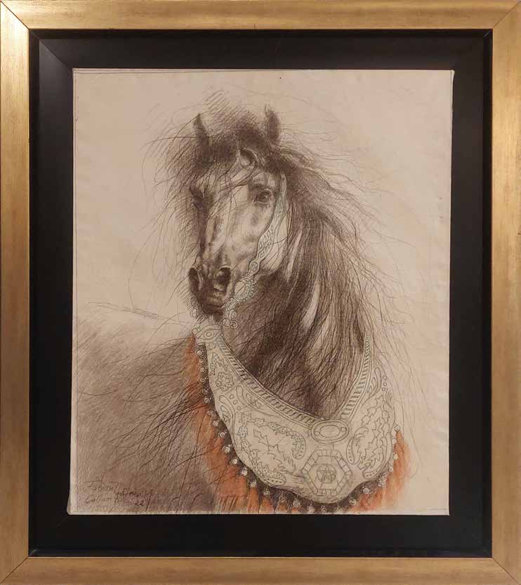 Caballo sobre blanco I by Fabián Antón Navarro